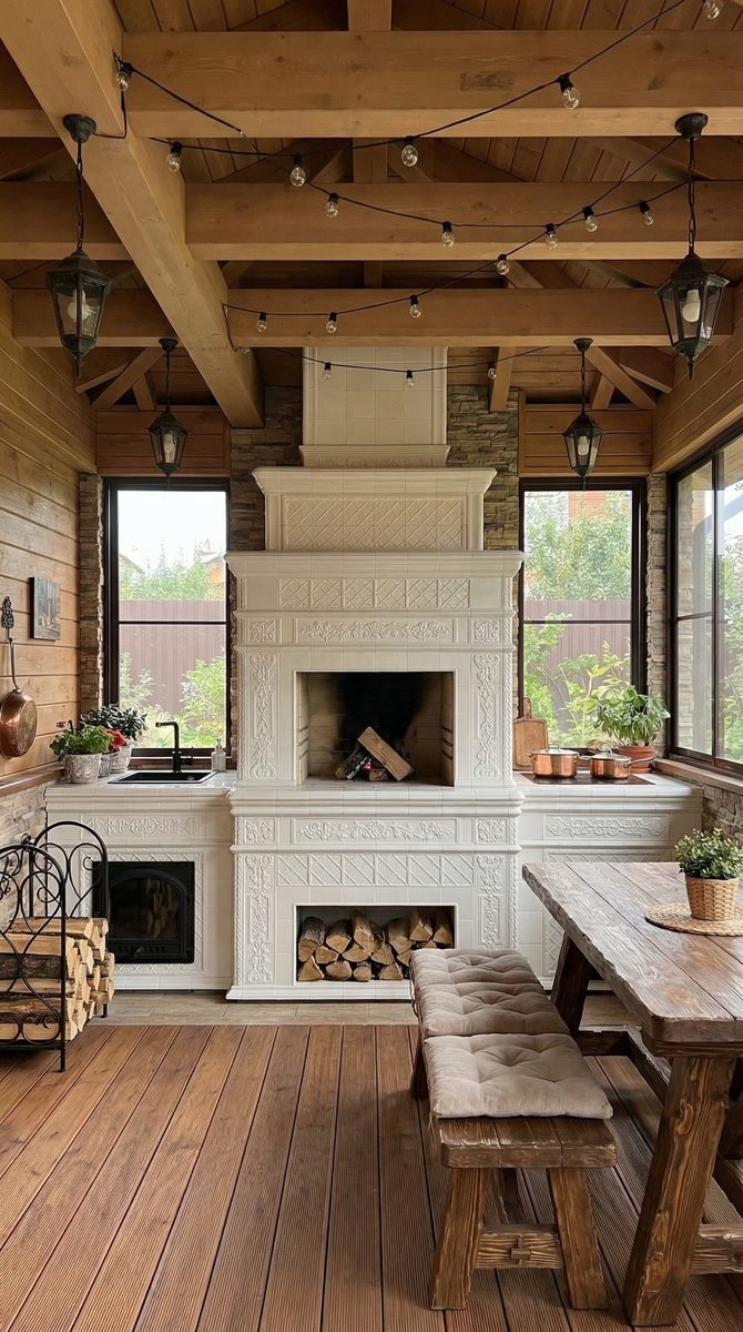 Барбекю Альбион — общий вид веранды